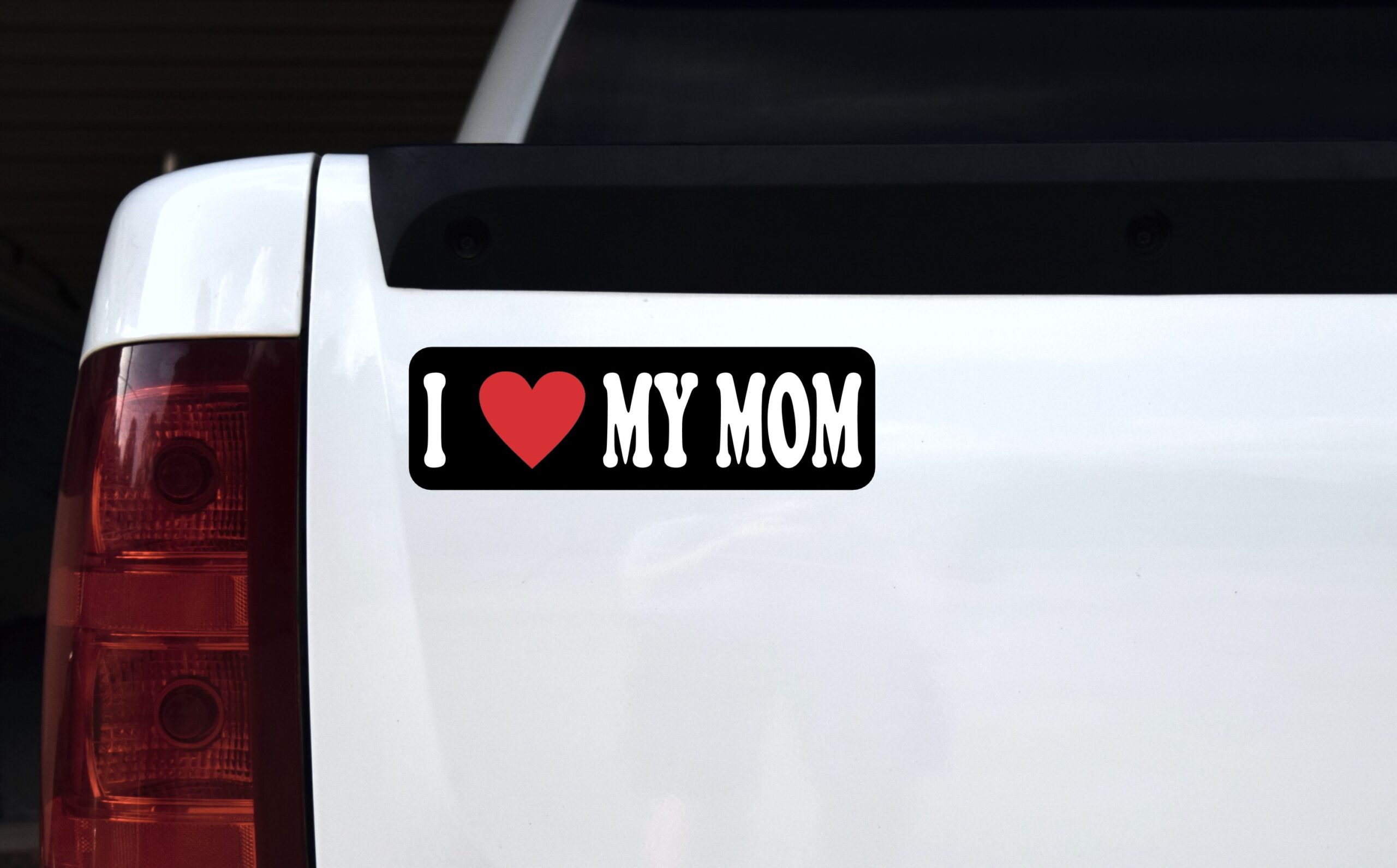 10in x 3in I Heart My Mom Bumper Sticker Vinyl Inspiration Vehic