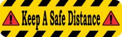 safe distance sticker