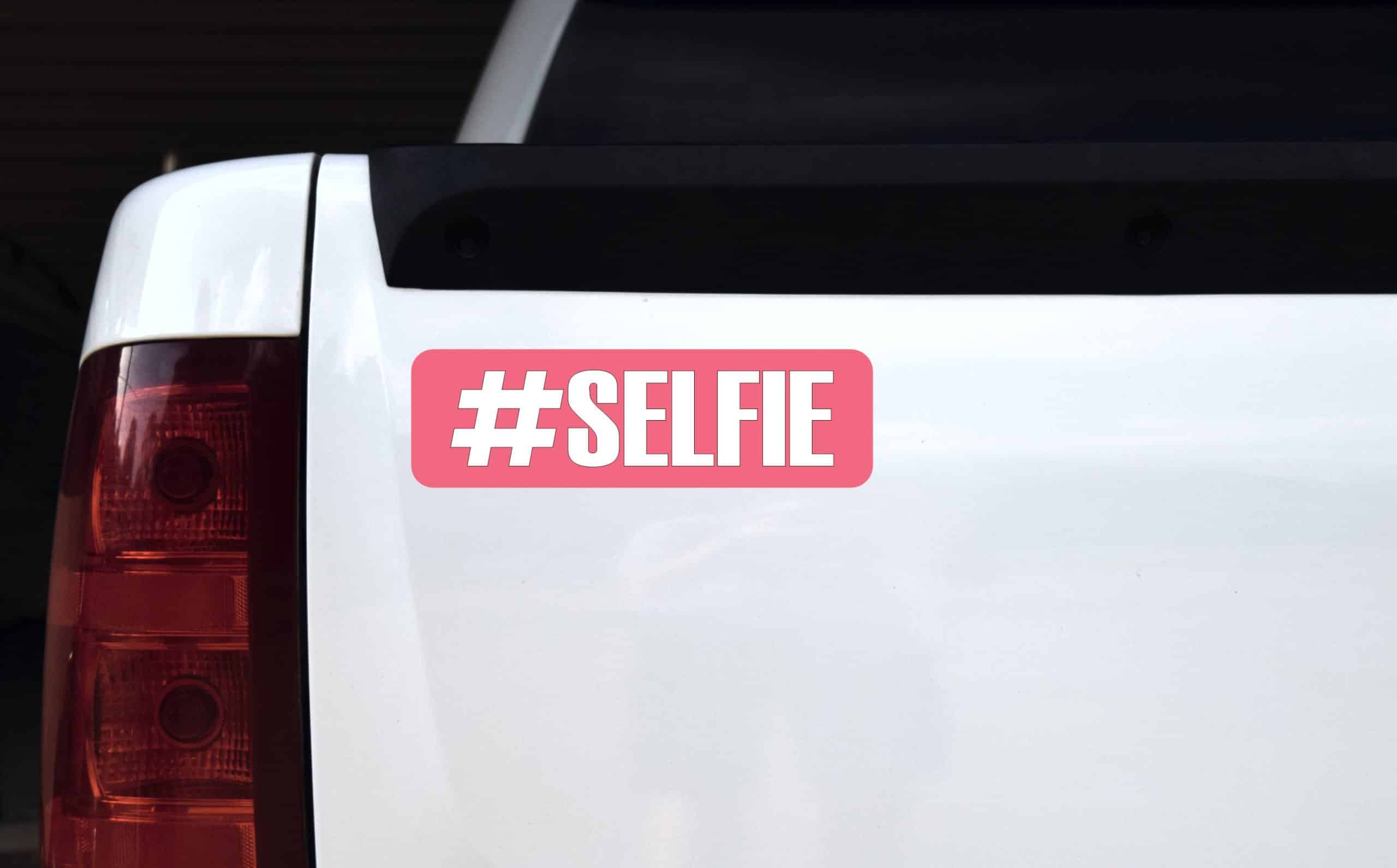 10in x 3in #Selfie Magnet Vinyl Magnetic Funny Car Truck Bumper - Image 3