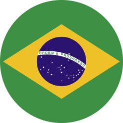 Circle Brazil Flag Sticker