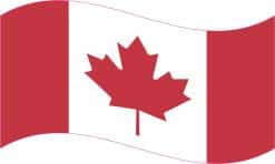 5in X 3in Waving Canada Flag Sticker Vinyl Vehicle Bumper Stickers Decals
