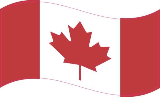 Waving Canada Flag Sticker