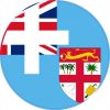 Circle Fiji Flag Sticker