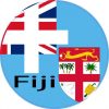 Labeled Circle Fiji Flag Sticker