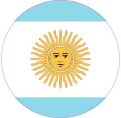 Circle Argentina Flag Sticker