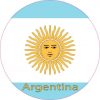Labeled Circle Argentina Flag Sticker