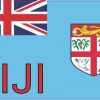 Labeled Fiji Flag Sticker