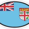 Oval Fiji Flag Sticker