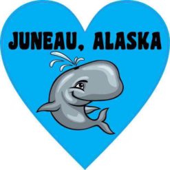 Heart Junea, Alaska Whale Sticker