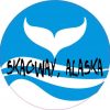 Circle Skagway, Alaska Whale Sticker