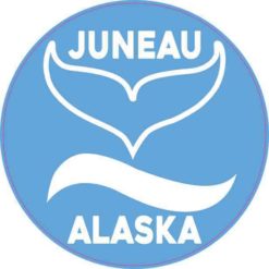 Circle Juneau Alaska Whale Sticker