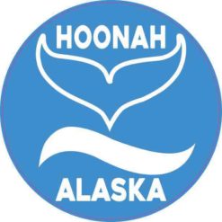 Circle Hoonah Alaska Whale Sticker