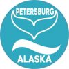 Circle Petersburg Alaska Whale Sticker