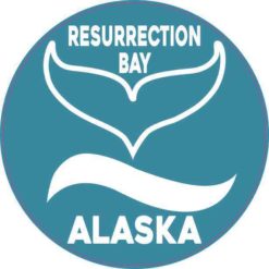 Circle Resurrection Bay Alaska Whale Sticker