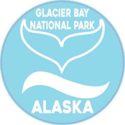 Circle Glacier Bay National Park Whale Sticker
