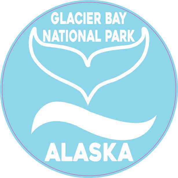 Circle Glacier Bay National Park Whale Sticker