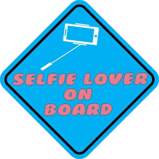 Selfie Lover On Board Sticker