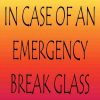 In Case Of An Emergency Break Glass Sticker