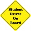 Student Driver On Board Sticker