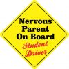 Nervous Parent On Board Sticker