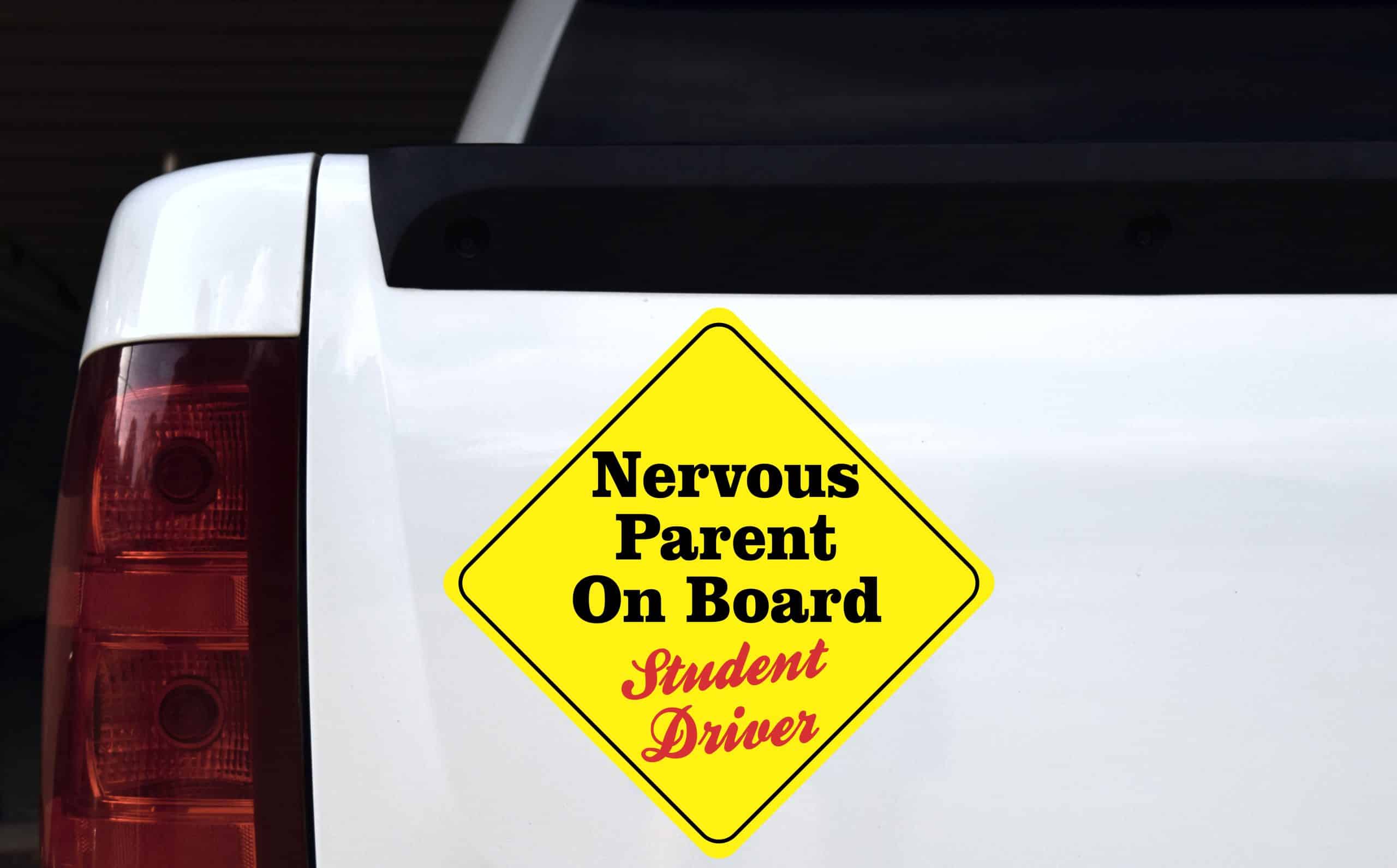 12in x 12in Nervous Parent On Board Magnet - Image 3