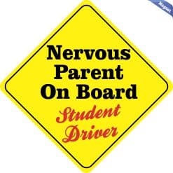Alternative view of 12in x 12in Nervous Parent On Board Magnet