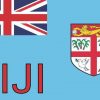 Labeled Fiji Flag Magnet