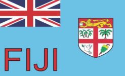Labeled Fiji Flag Magnet