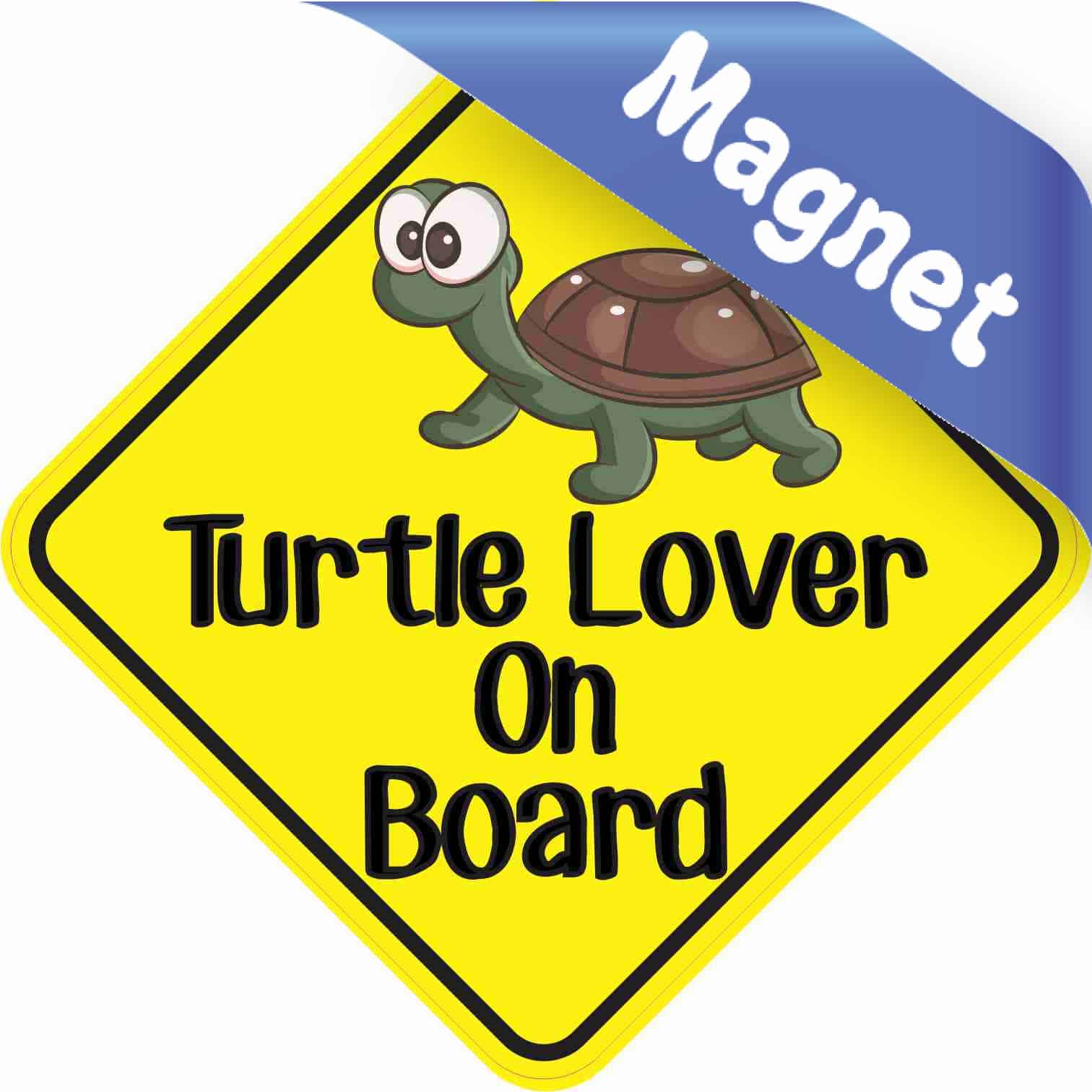 5in x 5in Turtle Lover On Board Magnet
