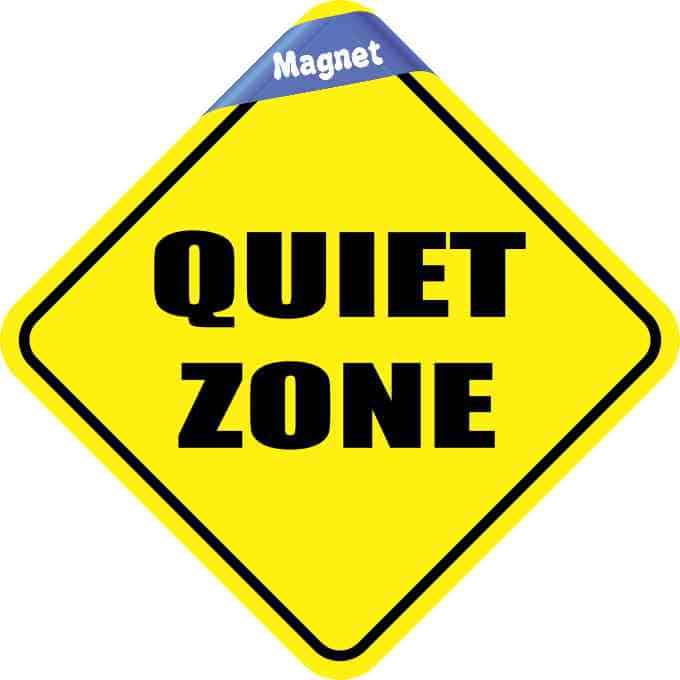 4.5in x 4.5in Quiet Zone Magnet