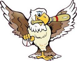 eagle mascot sticker