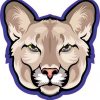 cougar head mascot sticker