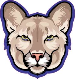 cougar head mascot sticker