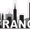 10in x 2.25in San Francisco Skyline Sticker Vinyl Travel Decal Stickers