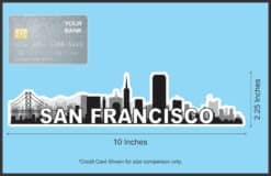 10in x 2.25in San Francisco Skyline Sticker Vinyl Travel Decal Stickers