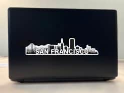 10in x 2.25in San Francisco Skyline Sticker Vinyl Travel Decal Stickers