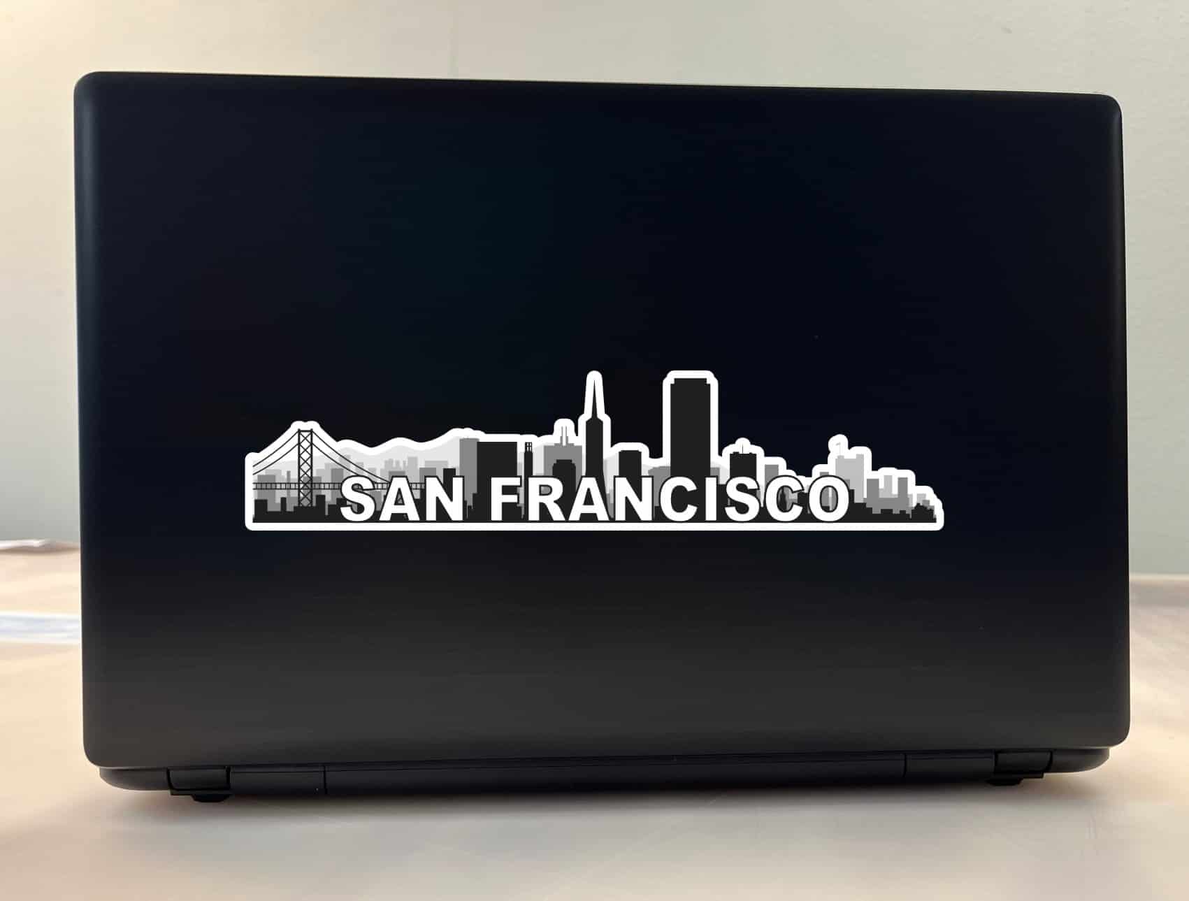 10in x 2.25in San Francisco Skyline Sticker Vinyl Travel Decal Stickers