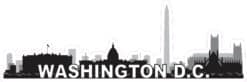 10in x 3.25in Washington D.C. Skyline Sticker Vinyl Travel Decal Stickers