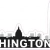 Washington D.C. Skyline Sticker
