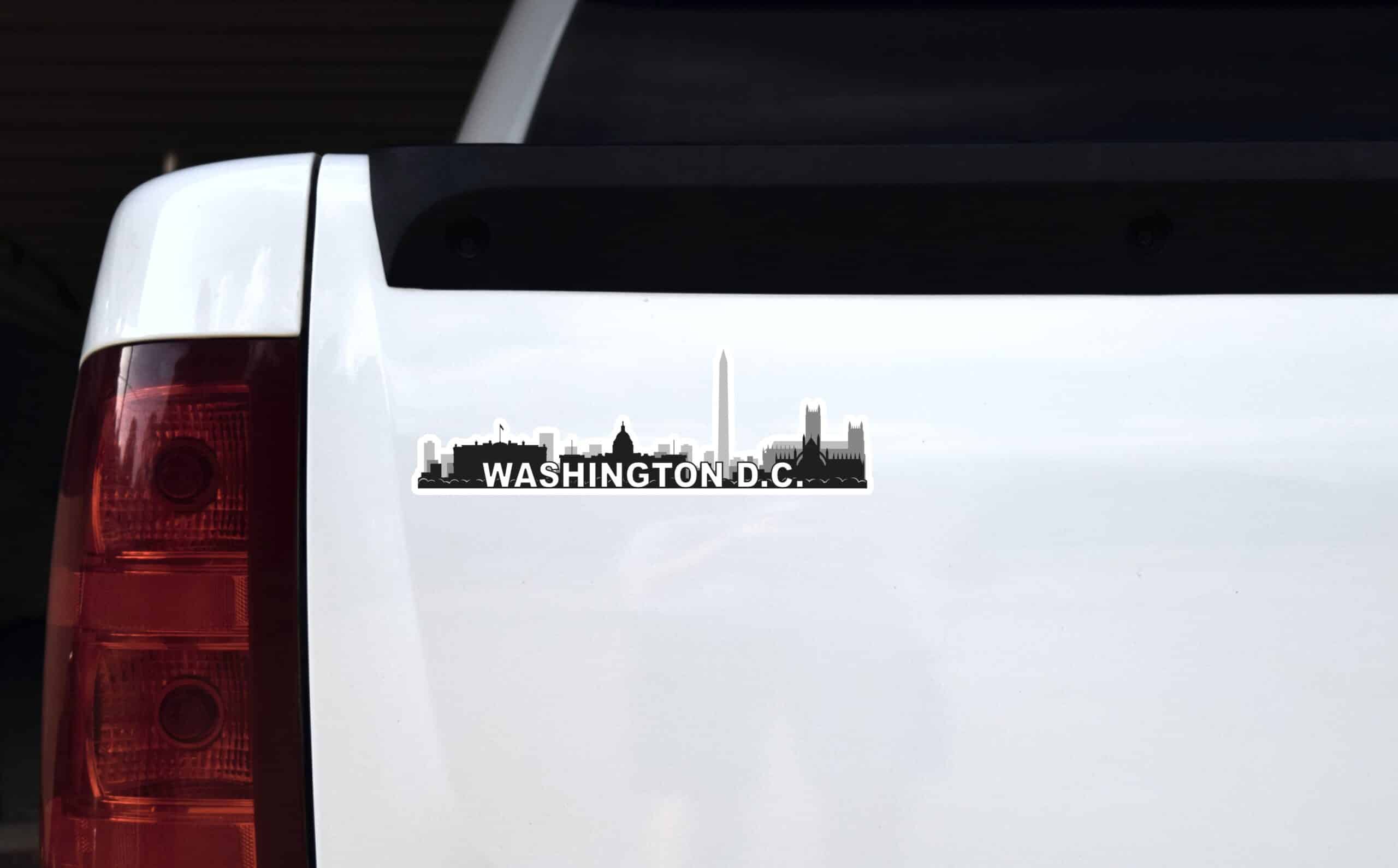 10in x 3.25in Washington D.C. Skyline Sticker Vinyl Travel Decal Stickers