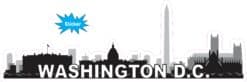 10in x 3.25in Washington D.C. Skyline Sticker Vinyl Travel Decal Stickers