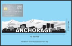 10in x 2.25in Anchorage Skyline Sticker Vinyl Alaska Travel Decal Stickers