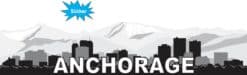 10in x 2.25in Anchorage Skyline Sticker Vinyl Alaska Travel Decal Stickers