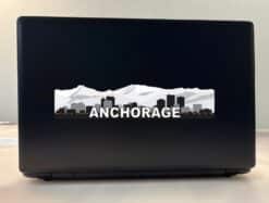 10in x 2.25in Anchorage Skyline Sticker Vinyl Alaska Travel Decal Stickers