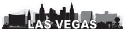10in x 2.5in Las Vegas Skyline Sticker Vinyl Nevada Travel Decal