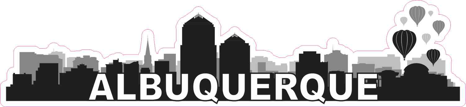 Albuquerque Skyline Sticker
