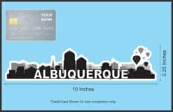 10in x 2.25in Albuquerque Skyline Sticker Vinyl Travel Decal Car Stickers