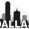 Dallas Skyline Sticker