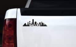 10in x 3.25in Dallas Skyline Sticker Vinyl Vehicle Travel Decal Stickers