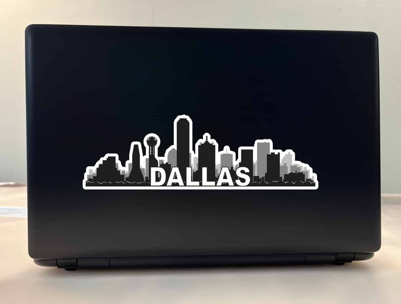 10in x 3.25in Dallas Skyline Sticker Vinyl Vehicle Travel Decal Stickers
